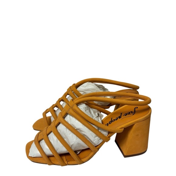 FREE PEOPLE COLETTE CINCHED WOMEN HEEL SANDALS 36 OR 5 BRAND NEW WITHOUT BOX - Picture 4 of 5